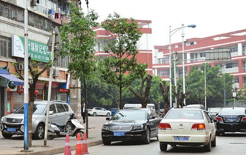 新碼頭路堵得亂麻麻 車主借道人行道(圖2)