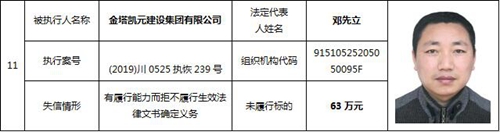 瀘州中院公布一批失信被執(zhí)行人名單(圖5)