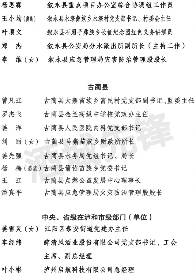 中共瀘州市委組織部關(guān)于全市“兩優(yōu)一先” 擬表彰對象的公示(圖4)