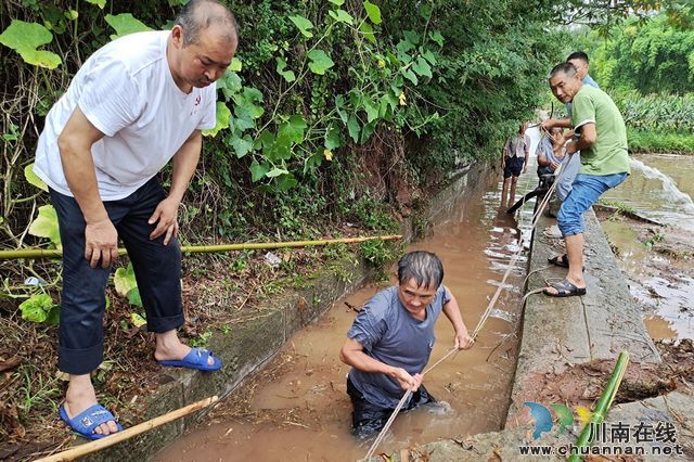 瀘縣百和鎮(zhèn)：黨旗飄揚 干群同心 凝聚防汛排險磅礴力量(圖1)